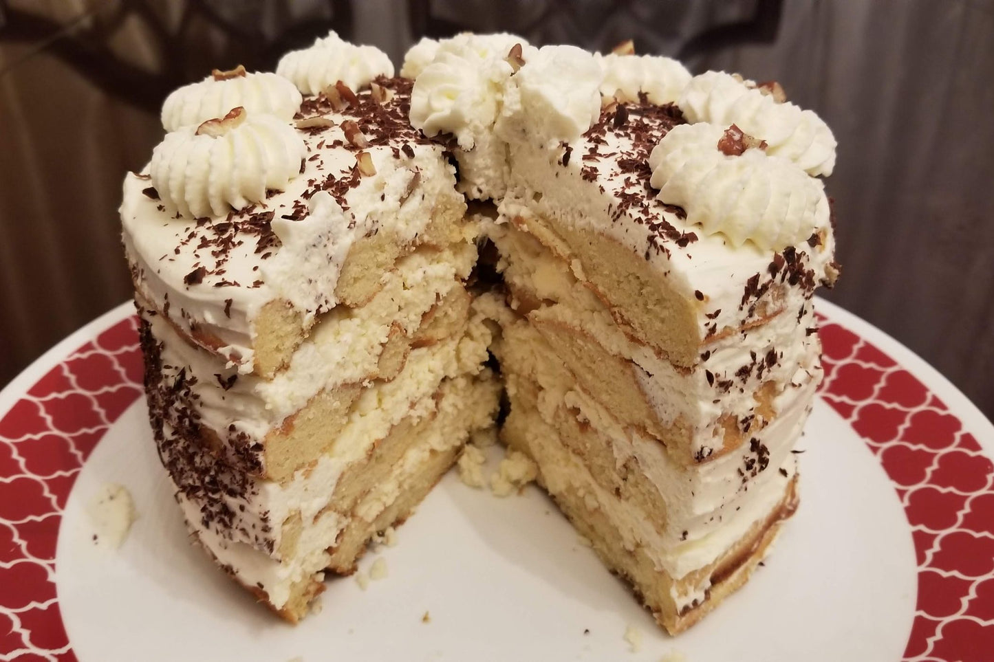 Keto Buttercream Pecan Bliss Chaffle Cake