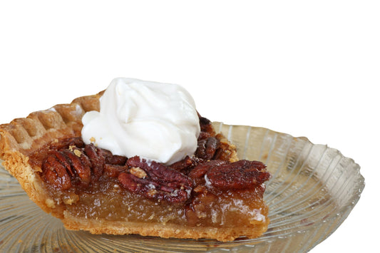 Keto Pecan Pie Slice with Sugar-Free Whipped Cream