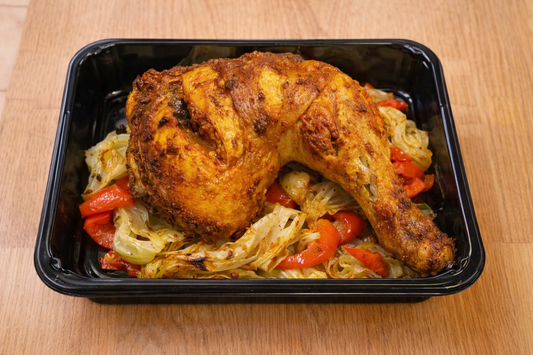 Chicken Leg with Roasted Cabbage