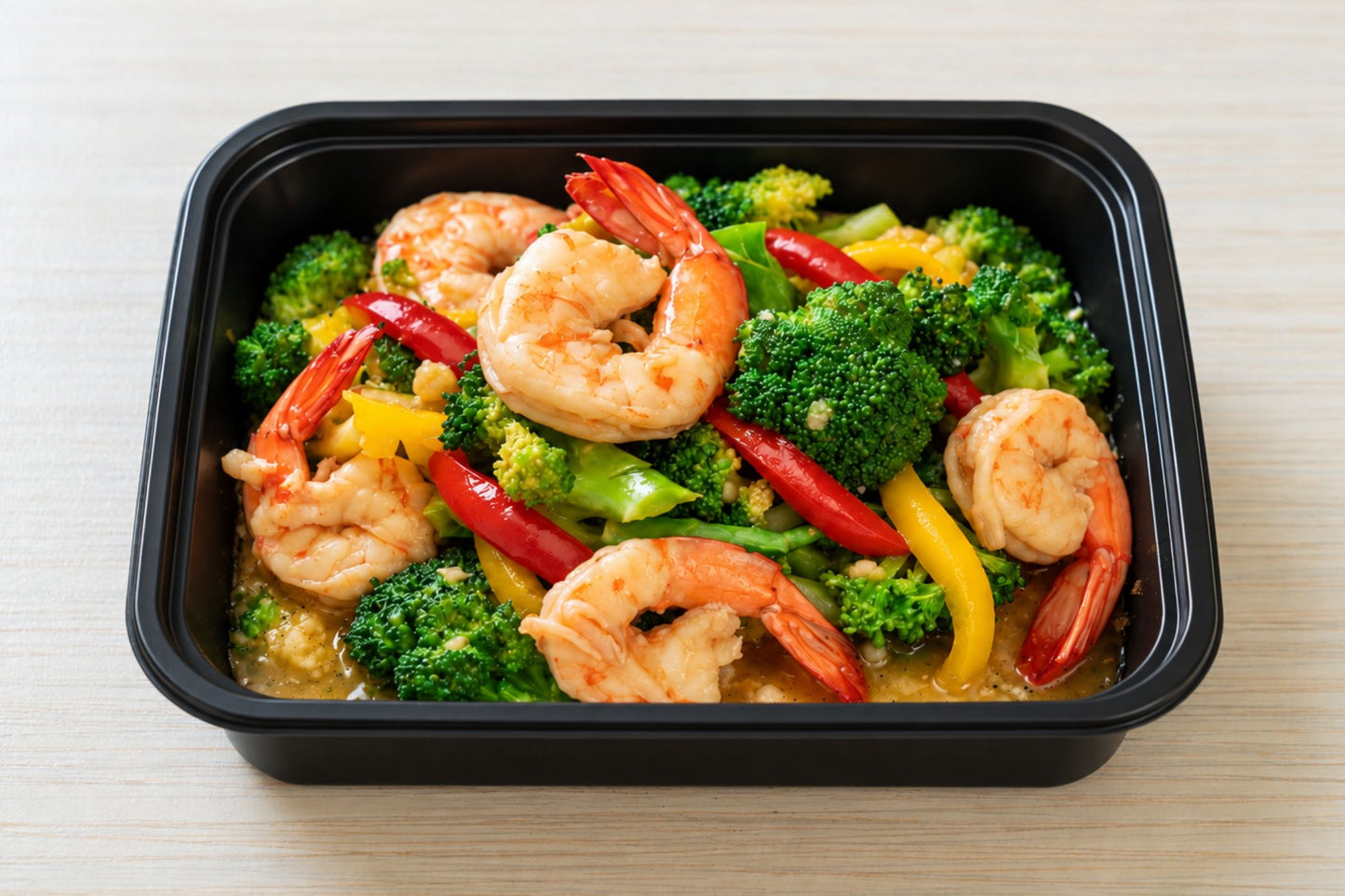 Garlic Butter Jumbo Shrimp with Sautéed Vegetables