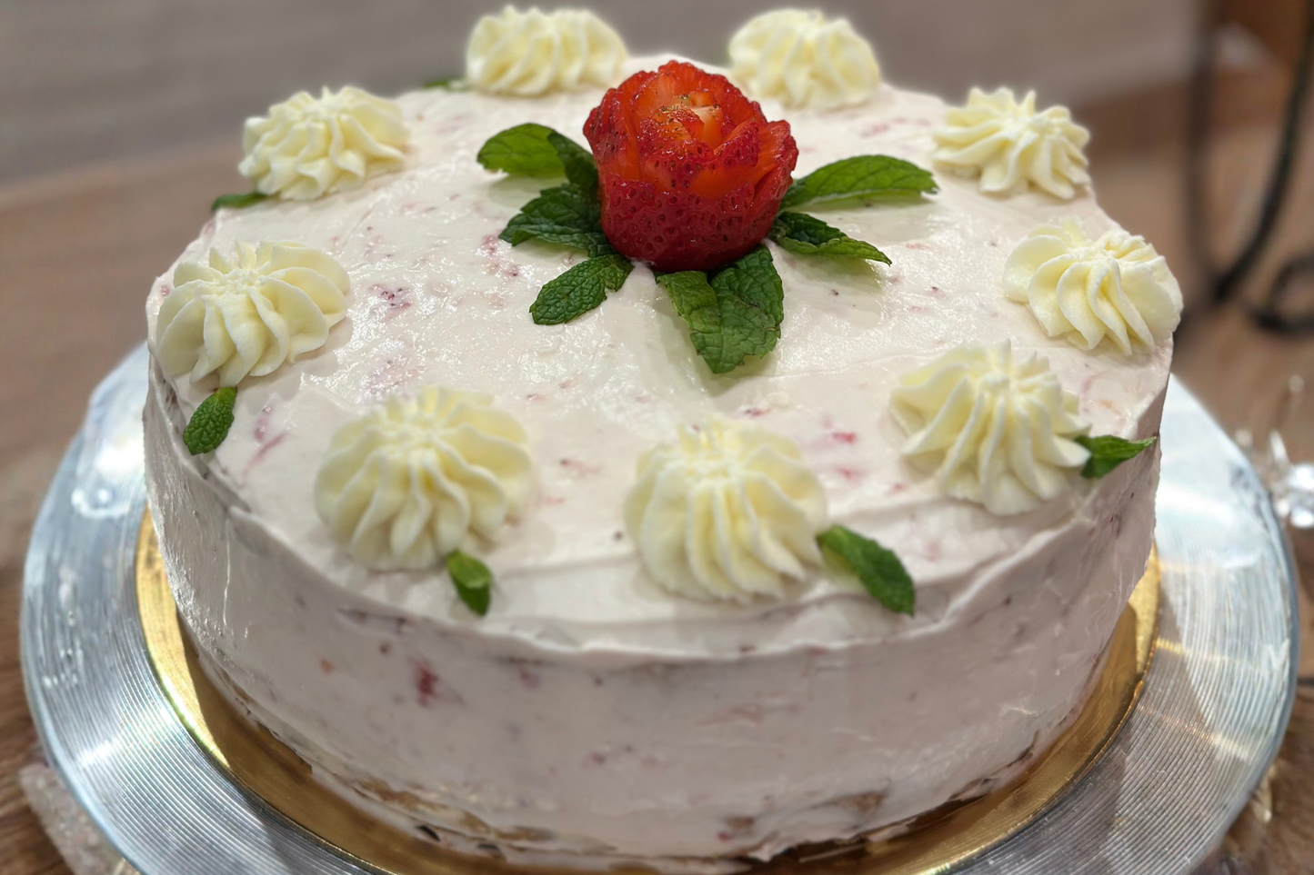 Keto Strawberry Cake 8”