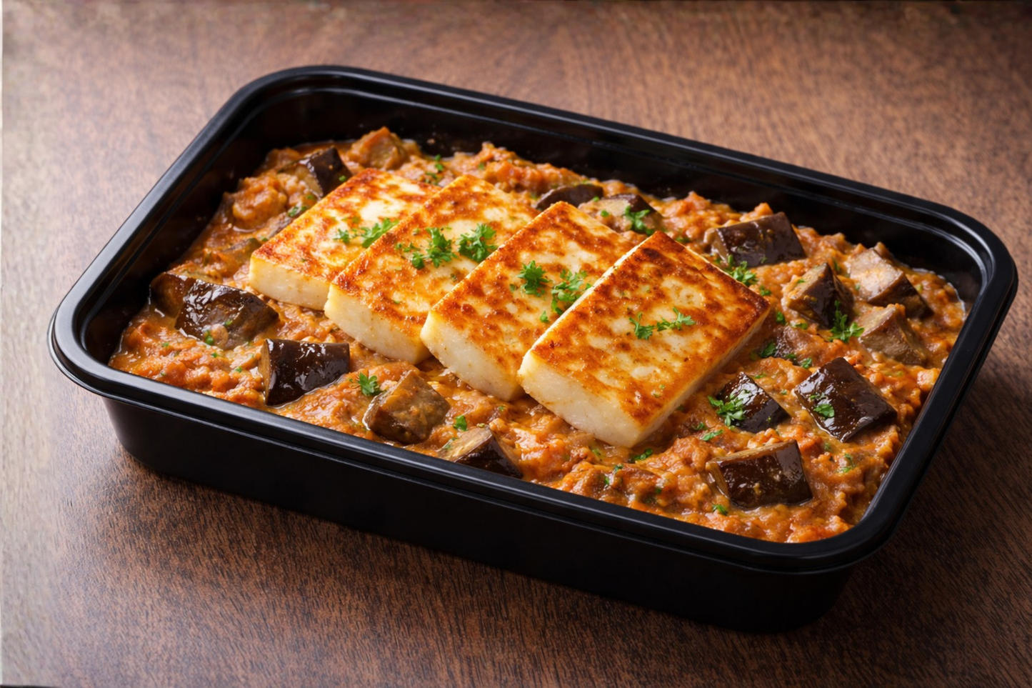 Roasted Eggplant & Halloumi