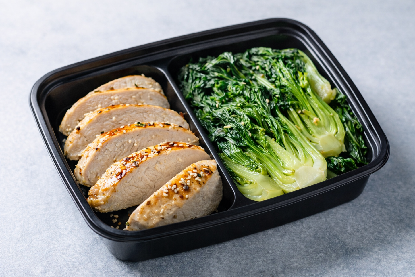 Sesame Chicken with Baby Bok Choy